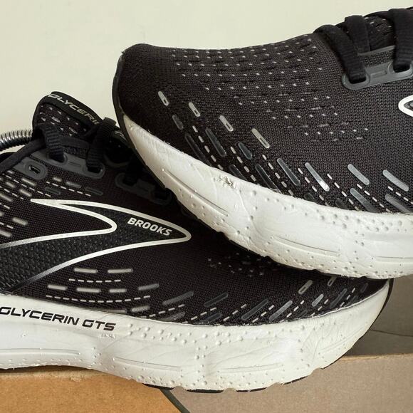 Brooks Glycerin GTS 20 Black/White Women Running Sneakers - SZ 8 - Picture 7 of 14